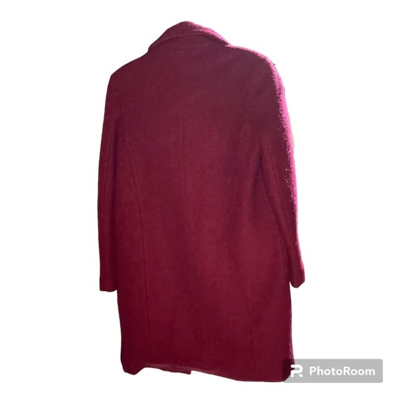 ASOS cranberry‎ color SZ US 6 coat - 40% wool - Picture 2 of 6
